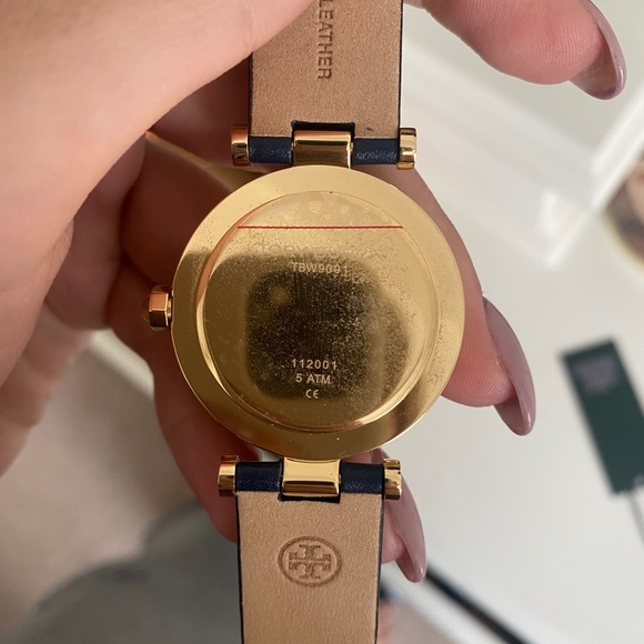 Tory Burch Navy Leather watch - Picture 2 of 3